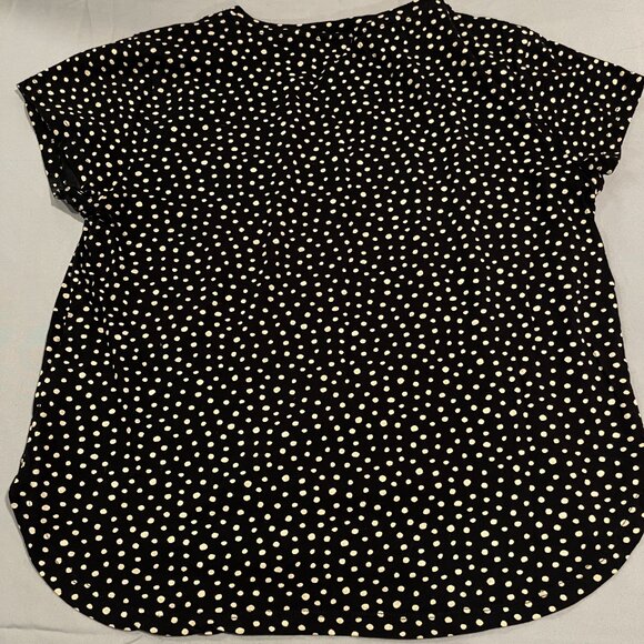 Basic Short Sleeve Top Black & Gold Size M - Picture 4 of 4